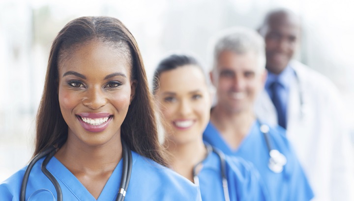 photograph of healthcare workers